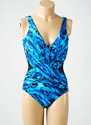 Maillot de bain 1 pièce imprimé fantaisie haut soutien-gorge moulé bleu MIRACLESUIT femme