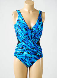 Maillot de bain 1 pièce imprimé fantaisie haut soutien-gorge moulé bleu MIRACLESUIT femme