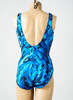 Maillot de bain 1 pièce imprimé fantaisie haut soutien-gorge moulé bleu MIRACLESUIT femme