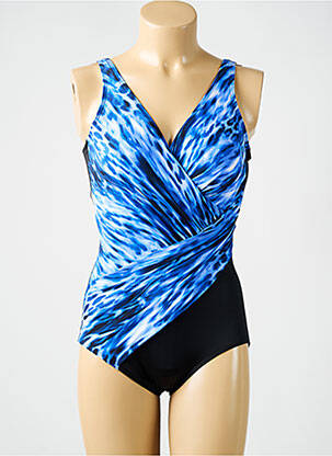 Maillot de bain 1 pièce imprimé fantaisie haut soutien-gorge moulé bleu MIRACLESUIT femme