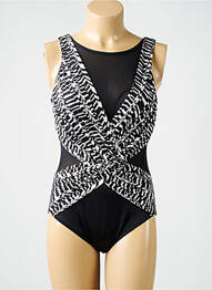 Maillot de bain 1 pièce imprimé fantaisie haut soutien-gorge moulé noir MIRACLESUIT femme