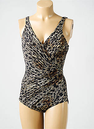 Maillot de bain 1 pièce imprimé fantaisie haut soutien-gorge moulé noir MIRACLESUIT femme