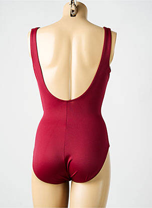 Maillot de bain 1 pièce effet matière satinée haut soutien-gorge moulé rouge MIRACLESUIT femme