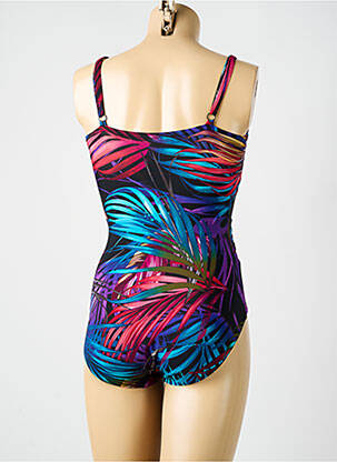 Maillot de bain 1 pièce effet matière satinée haut soutien-gorge moulé noir MIRACLESUIT femme