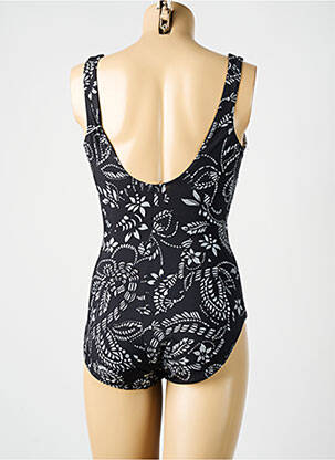 Maillot de bain 1 pièce effet matière satinée haut soutien-gorge moulé noir MIRACLESUIT femme