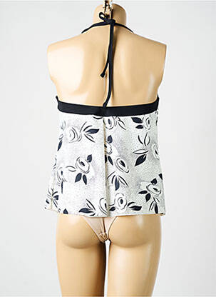 Top de bain bretelles élastiquées amovibles blanc AMORESSA femme
