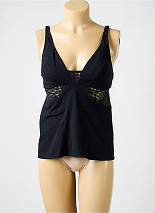 Top de bain effet matière satinée noir AMORESSA femme