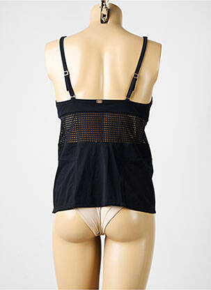 Top de bain effet matière satinée noir AMORESSA femme