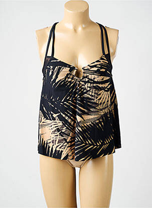 Top de bain imprimé tie and dye noir AMORESSA femme