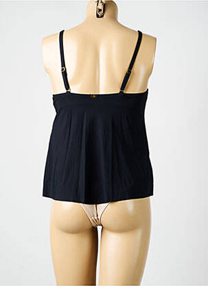 Top de bain effet matière satinée noir AMORESSA femme