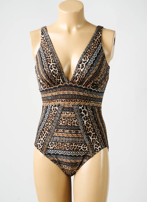 Maillot de bain 1 pièce marron MIRACLESUIT pour femme