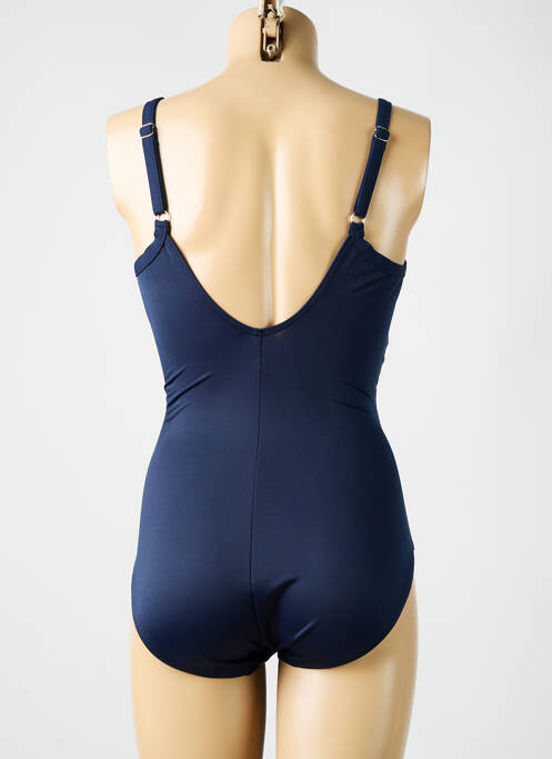 Maillot de bain 1 pièce effet matière satinée haut soutien-gorge moulé bleu MIRACLESUIT femme