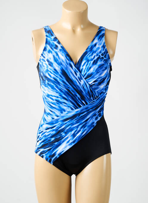 Maillot de bain 1 pièce imprimé fantaisie haut soutien-gorge moulé bleu MIRACLESUIT femme