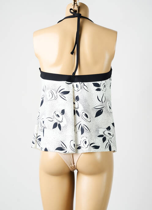 Top de bain bretelles élastiquées amovibles blanc AMORESSA femme