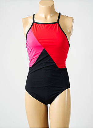 Maillot de bain 1 pièce stretch haut soutien-gorge nageur rouge AMORESSA femme