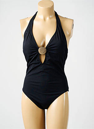 Maillot de bain 1 pièce stretch haut soutien-gorge moulé noir AMORESSA femme