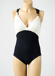 Maillot de bain 1 pièce stretch haut soutien-gorge moulé noir AMORESSA femme