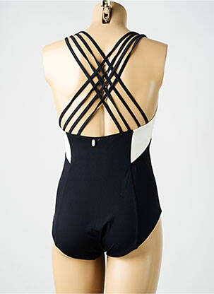 Maillot de bain 1 pièce stretch haut soutien-gorge moulé noir AMORESSA femme