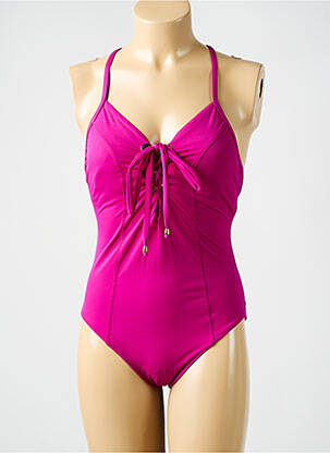 Maillot de bain 1 pièce stretch haut soutien-gorge moulé rose AMORESSA femme