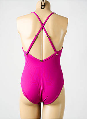 Maillot de bain 1 pièce stretch haut soutien-gorge moulé rose AMORESSA femme