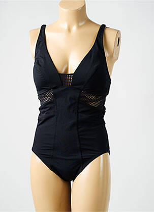 Maillot de bain 1 pièce stretch haut soutien-gorge moulé noir AMORESSA femme