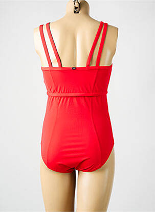 Maillot de bain 1 pièce stretch haut soutien-gorge moulé rouge AMORESSA femme