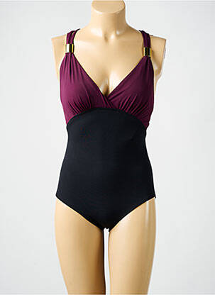 Maillot de bain 1 pièce stretch haut soutien-gorge moulé violet AMORESSA femme