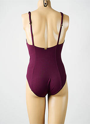 Maillot de bain 1 pièce stretch haut soutien-gorge moulé violet AMORESSA femme