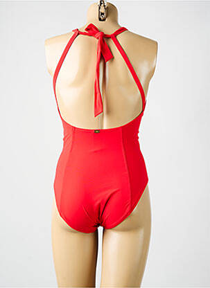 Maillot de bain 1 pièce stretch haut soutien-gorge moulé rouge AMORESSA femme