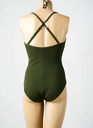 Maillot de bain 1 pièce stretch haut soutien-gorge moulé vert AMORESSA femme