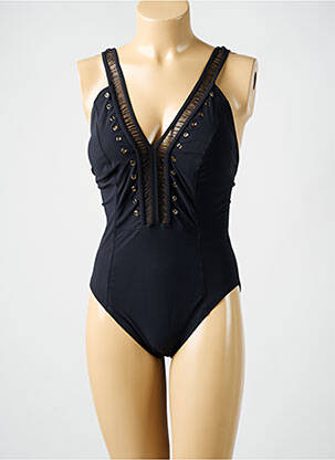 Maillot de bain 1 pièce stretch haut soutien-gorge moulé noir AMORESSA femme