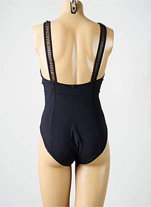 Maillot de bain 1 pièce stretch haut soutien-gorge moulé noir AMORESSA femme