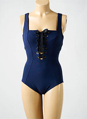 Maillot de bain 1 pièce stretch haut soutien-gorge balconnet bleu AMORESSA femme