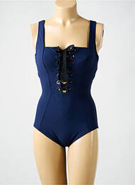 Maillot de bain 1 pièce stretch haut soutien-gorge balconnet bleu AMORESSA femme
