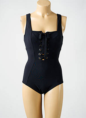 Maillot de bain 1 pièce stretch haut soutien-gorge balconnet noir AMORESSA femme