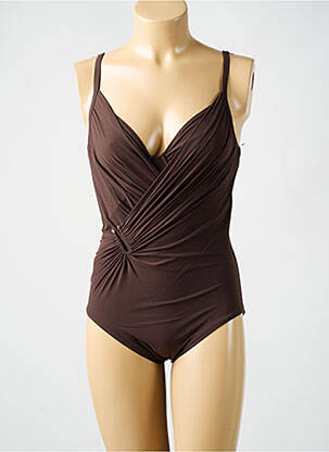 Maillot de bain 1 pièce haut soutien-gorge emboitant haut soutien-gorge emboitant marron AMORESSA femme