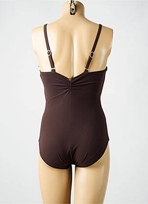 Maillot de bain 1 pièce haut soutien-gorge emboitant haut soutien-gorge emboitant marron AMORESSA femme