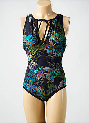 Maillot de bain 1 pièce stretch haut soutien-gorge emboitant noir AMORESSA femme
