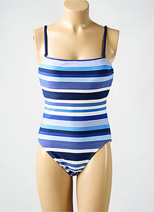Maillot de bain 1 pièce stretch haut soutien-gorge moulé bleu AMORESSA femme