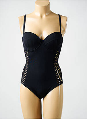 Maillot de bain 1 pièce haut soutien-gorge balconnet haut soutien-gorge balconnet noir AMORESSA femme