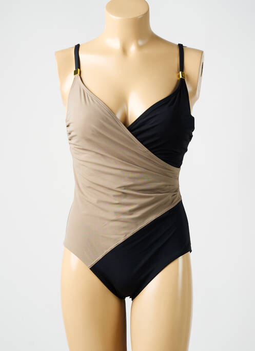 Maillot de bain 1 pièce marron AMORESSA pour femme