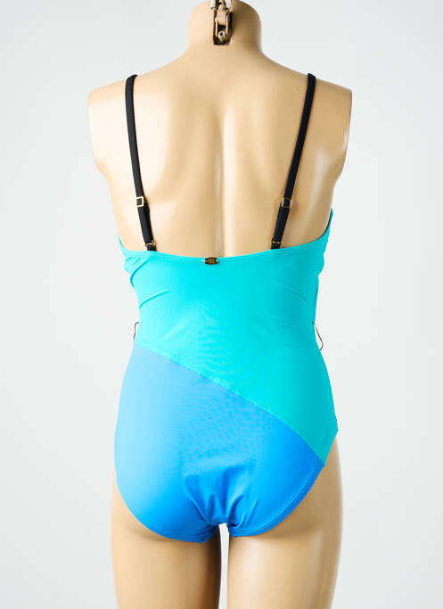 Maillot de bain 1 pièce stretch haut soutien-gorge moulé bleu AMORESSA femme