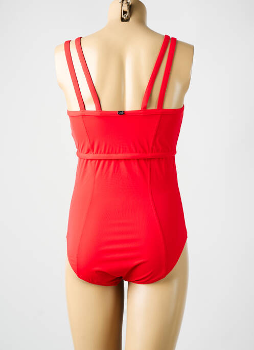 Maillot de bain 1 pièce stretch haut soutien-gorge moulé rouge AMORESSA femme