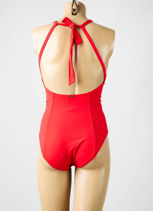 Maillot de bain 1 pièce stretch haut soutien-gorge moulé rouge AMORESSA femme
