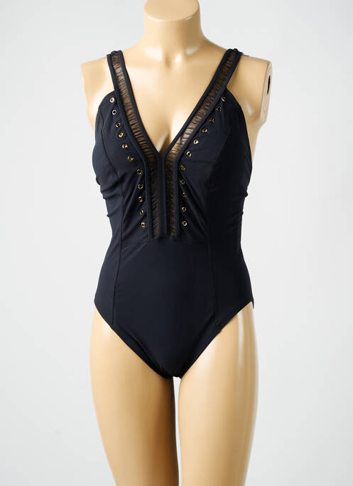 Maillot de bain 1 pièce stretch haut soutien-gorge moulé noir AMORESSA femme