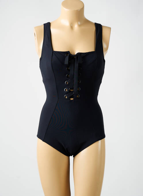 Maillot de bain 1 pièce stretch haut soutien-gorge balconnet noir AMORESSA femme