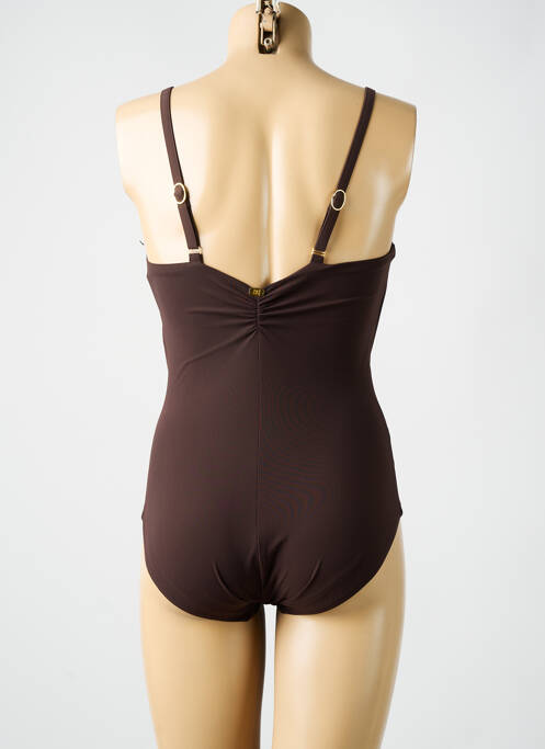Maillot de bain 1 pièce haut soutien-gorge emboitant haut soutien-gorge emboitant marron AMORESSA femme