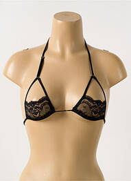 Soutien-gorge sans armature haut triangles noir AJOUR femme
