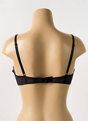 Soutien-gorge effet matière satinée haut soutien-gorge emboitant noir AJOUR femme