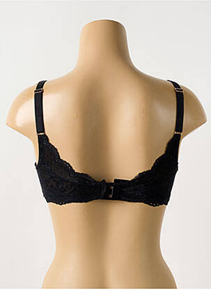 Soutien-gorge effet matière satinée haut soutien-gorge moulé noir AFTER EDEN femme